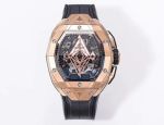 HUBLOT Factory Big Bang SangBleu IIl Rose Gold steel case tonneau-shaped metal diameter 42mm Watch